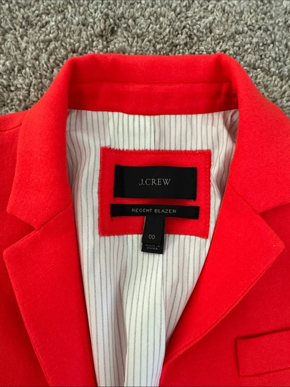 J. Crew Vibrant Red Single-Button Tailored Blazer